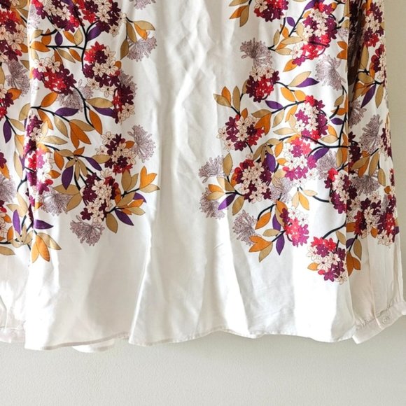 Massimo Dutti Floral Print Button Down Shirt Size US 6. - Picture 12 of 13